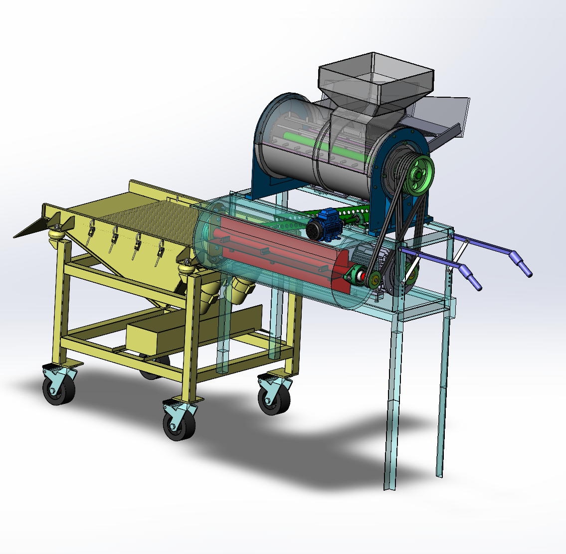 玉米脱粒机（SW+CAD+计算书）