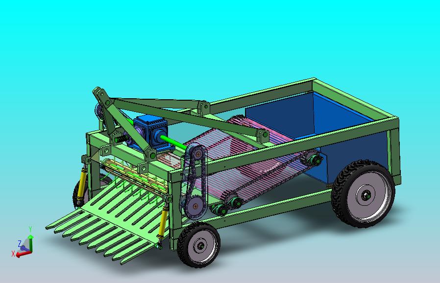 玉米根部回收机（SW+CAD+说明书）