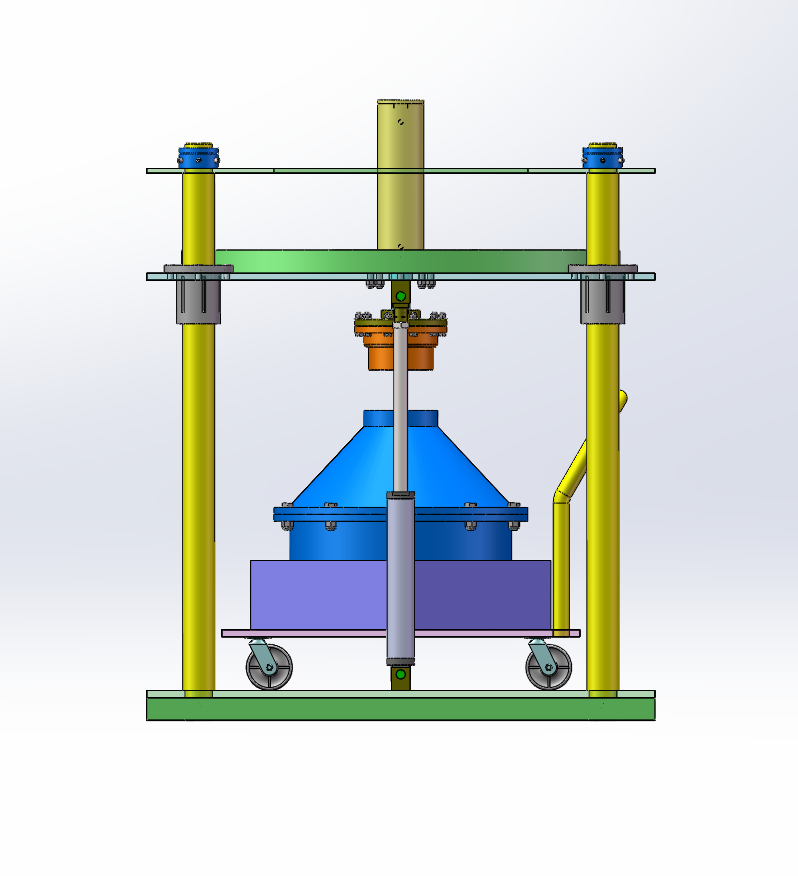四立柱加压固化工装脱模装置设计（SW+CAD+说明书）