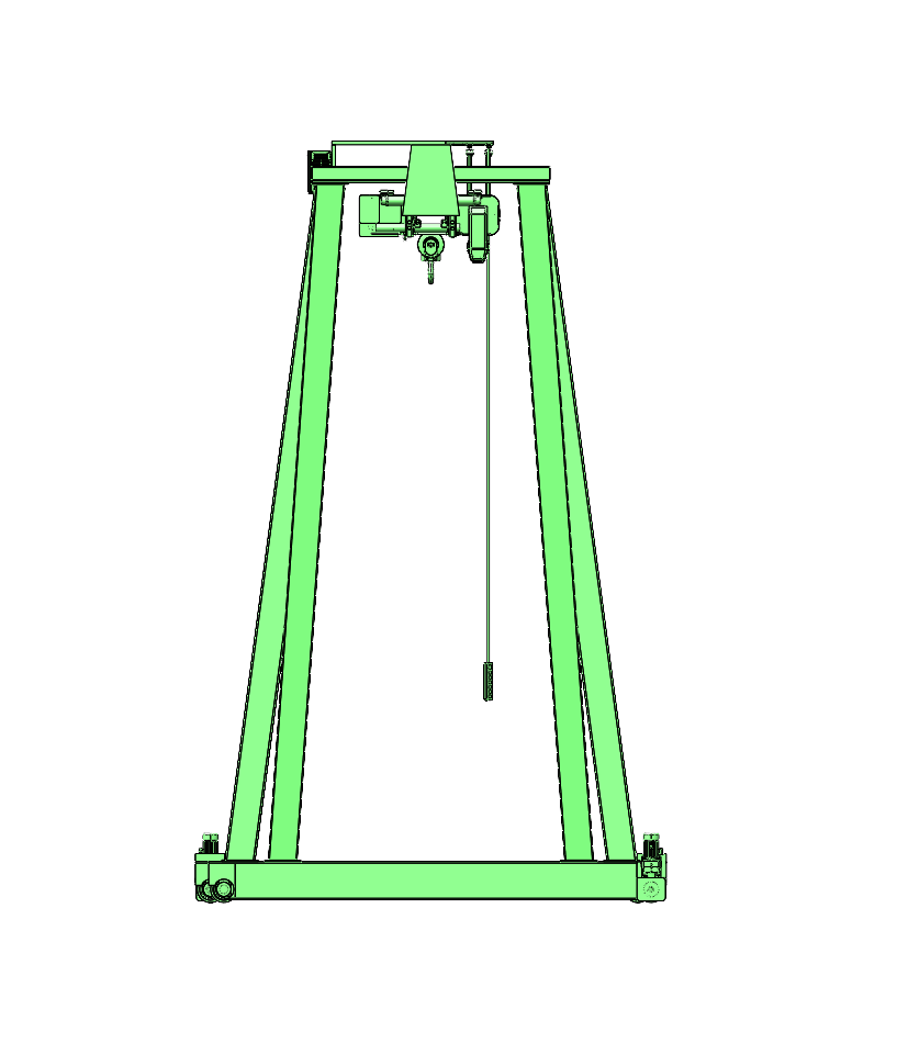 门式起重机的结构设计与建模（SW+CAD+说明书）