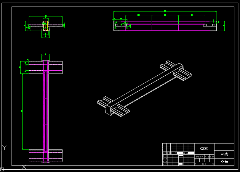 门式起重机的结构设计与建模（SW+CAD+说明书）