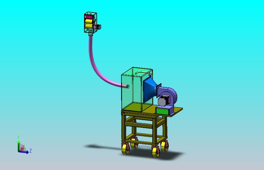 气吸金银花采摘机设计（SW+CAD+说明书）