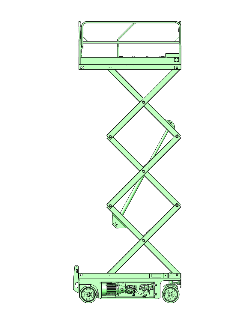 剪叉式高空作业车设计（SW+CAD+说明书）