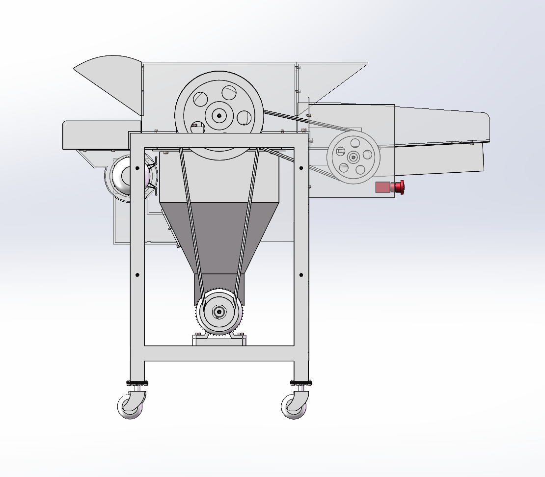 干辣椒摘果机设计（SW+CAD+说明书）