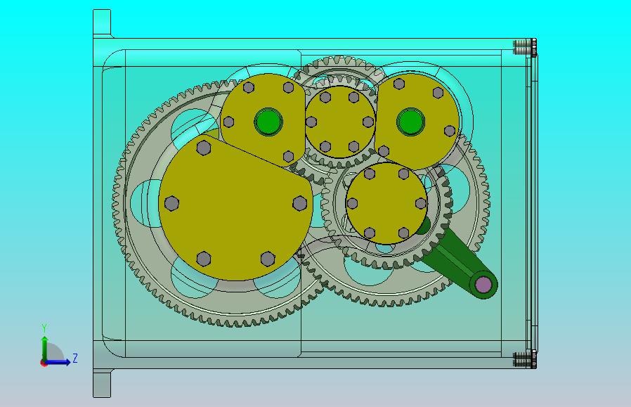 家用轿车四挡变速箱结构设计及三维建模（SW+CAD+说明书）