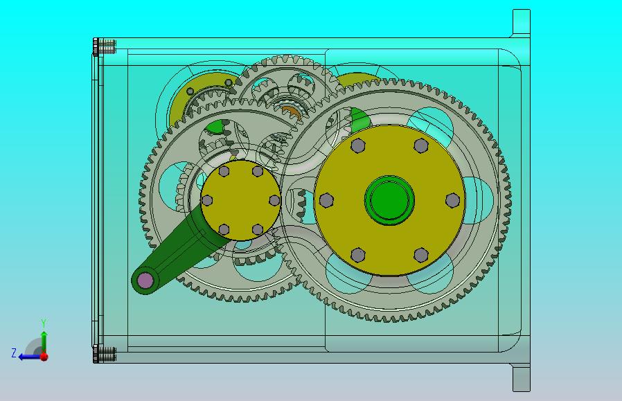 家用轿车四挡变速箱结构设计及三维建模（SW+CAD+说明书）