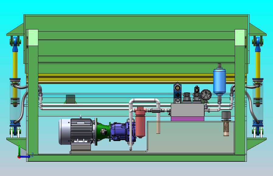 液压板料折弯机设计（SW+CAD+说明书）