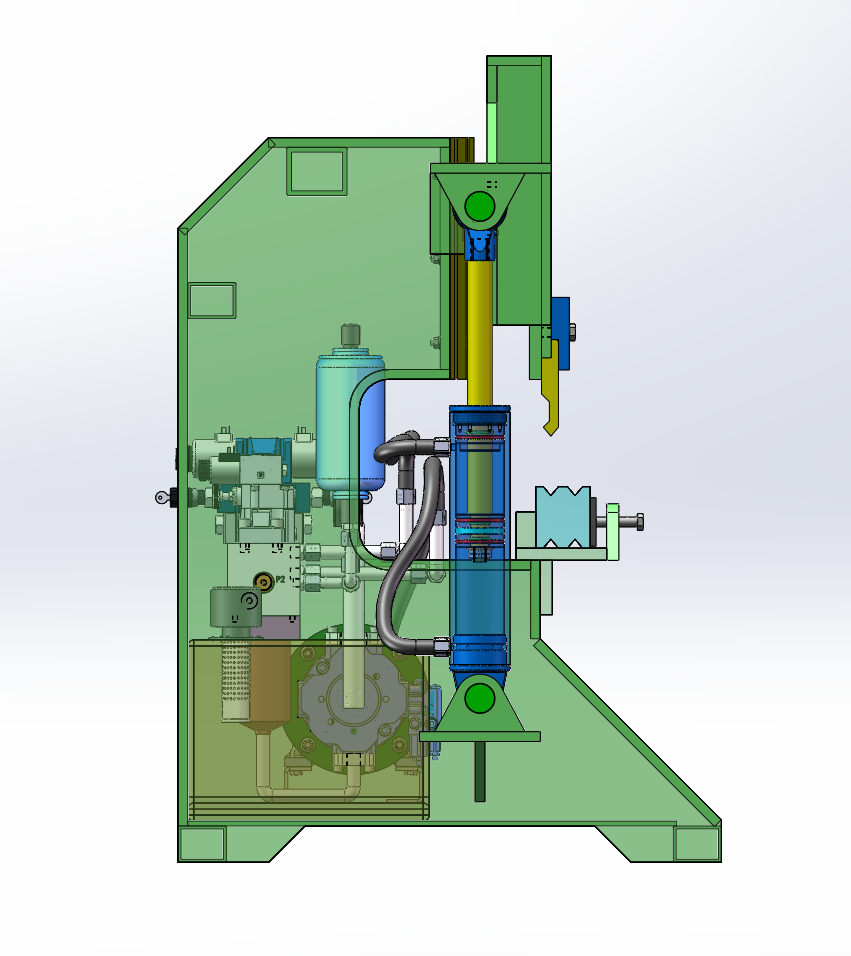 液压板料折弯机设计（SW+CAD+说明书）