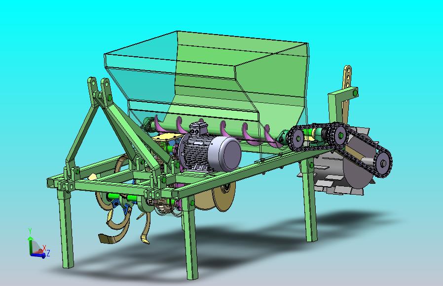 果园开沟施肥机设计（SW+CAD+说明书）