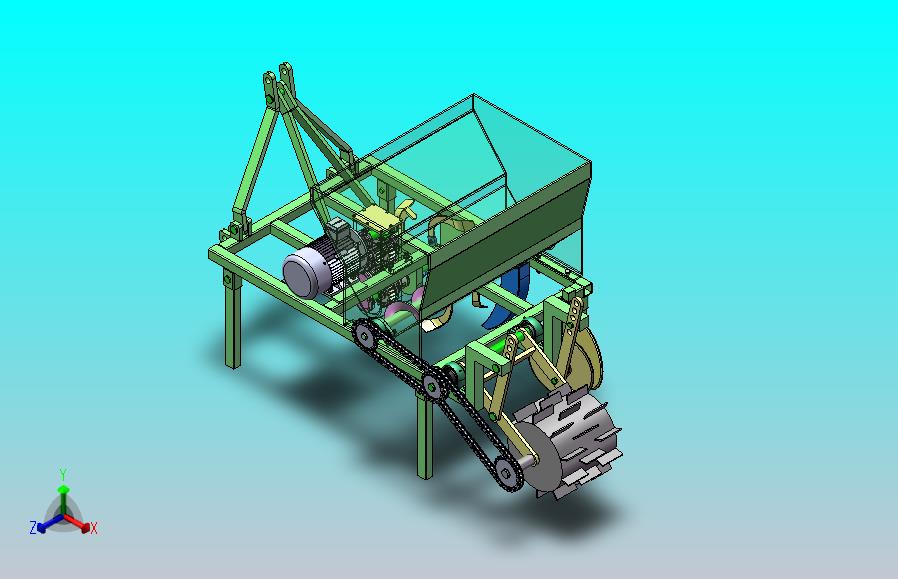 果园开沟施肥机设计（SW+CAD+说明书）