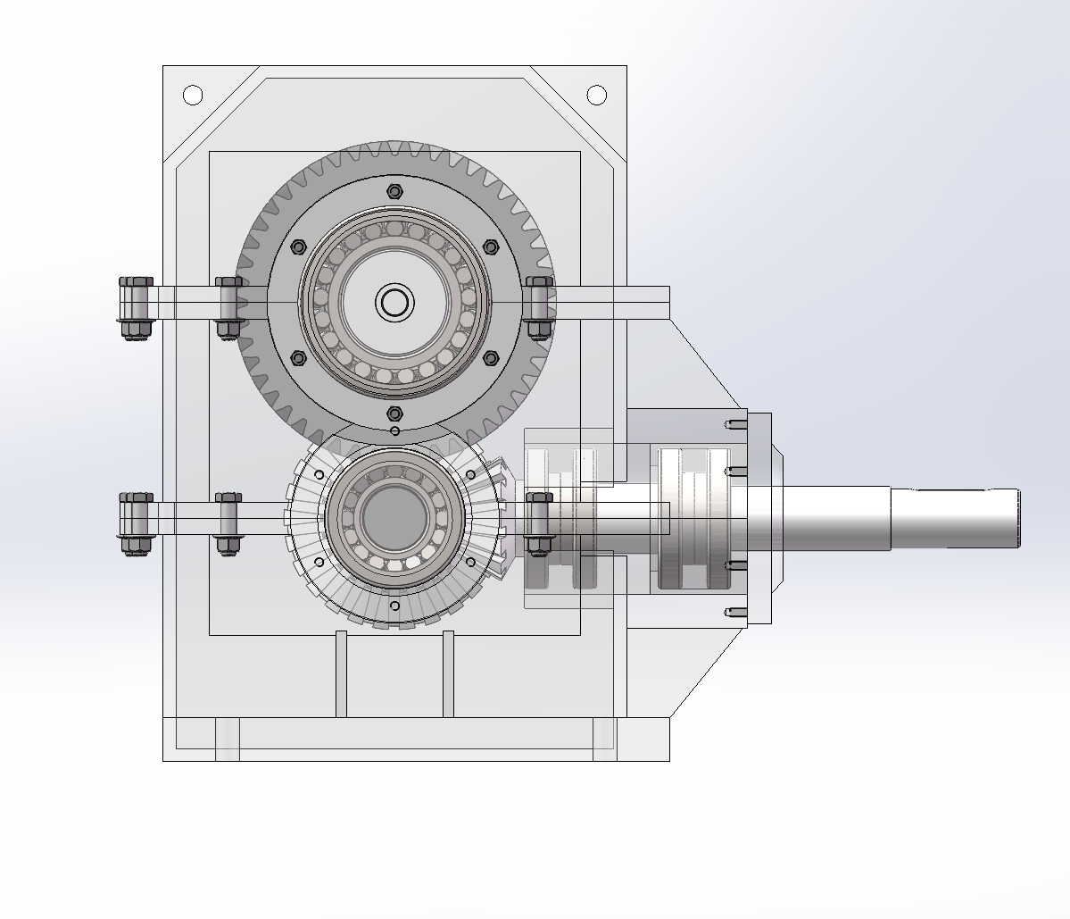 立式二级减速器设计（SW+CAD）