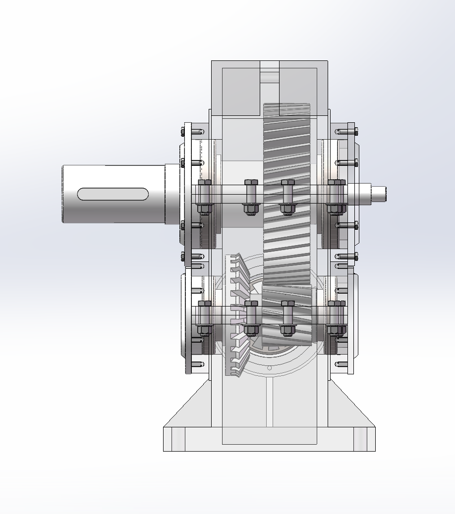 立式二级减速器设计（SW+CAD）