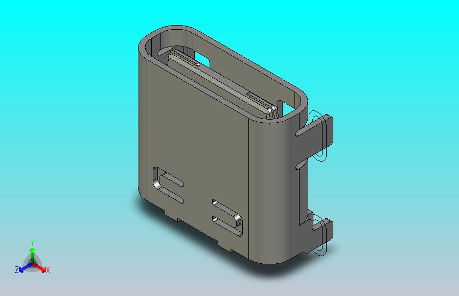 USB Type C 24 针插座，总长度 7.90 毫米