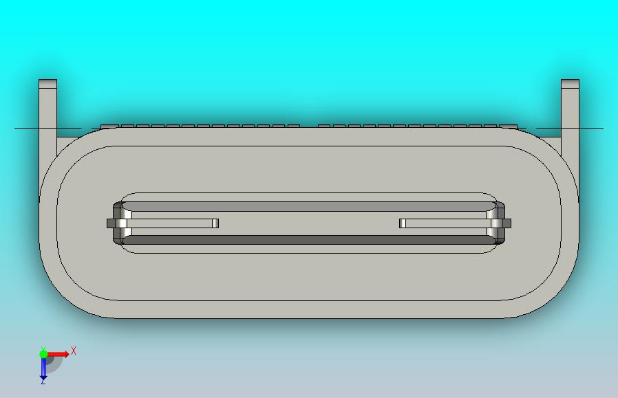 USB Type C 24 针插座，总长度 7.90 毫米