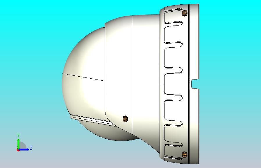 一款海螺型红外监控摄像机3D模型