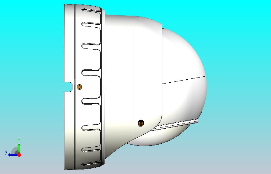 一款海螺型红外监控摄像机3D模型