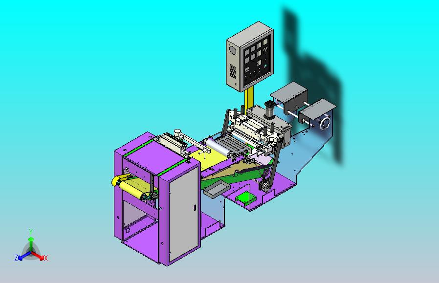 全自动化蓄电池铸板机3D图纸