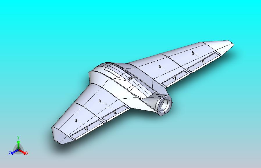 GZ-500 UAV无人机简易3D模型