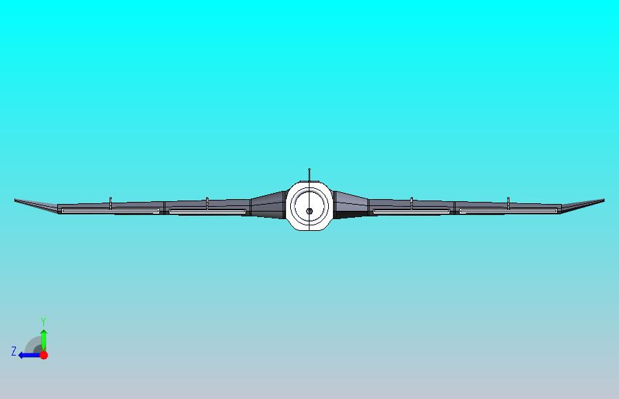 GZ-500 UAV无人机简易3D模型