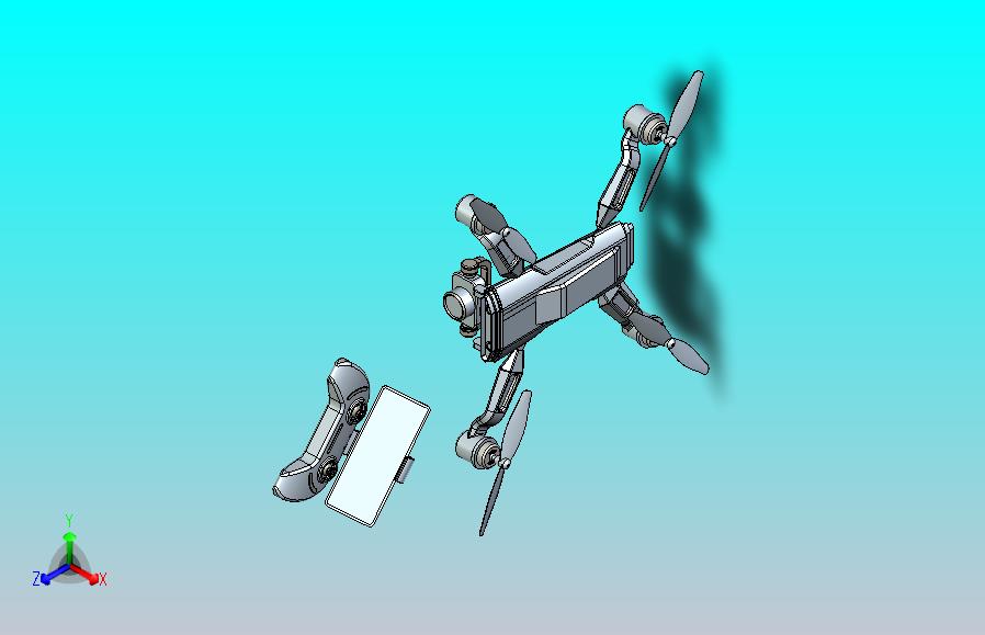 Falcon Cam四轴航拍无人机造型3D图纸