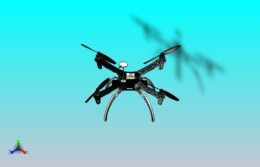 大疆DJI F450无人机框架3D图纸三维建模