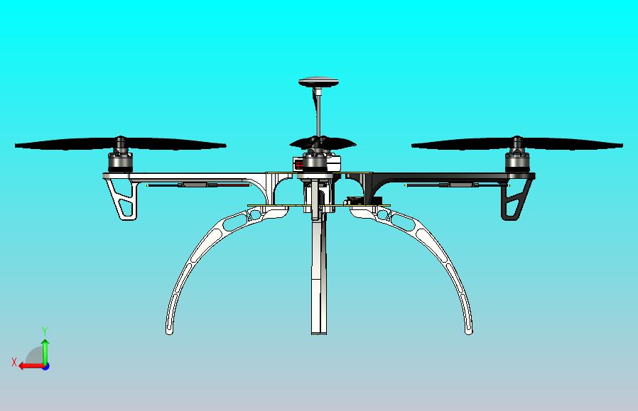 大疆DJI F450无人机框架3D图纸三维建模