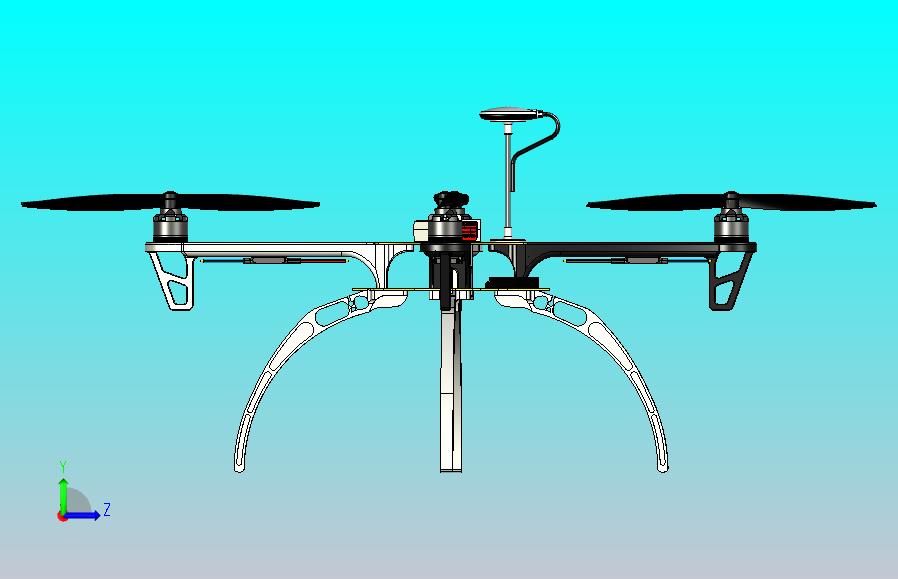 大疆DJI F450无人机框架3D图纸三维建模