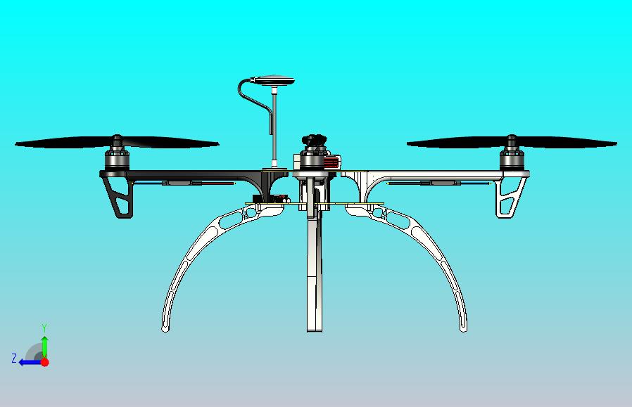 大疆DJI F450无人机框架3D图纸三维建模
