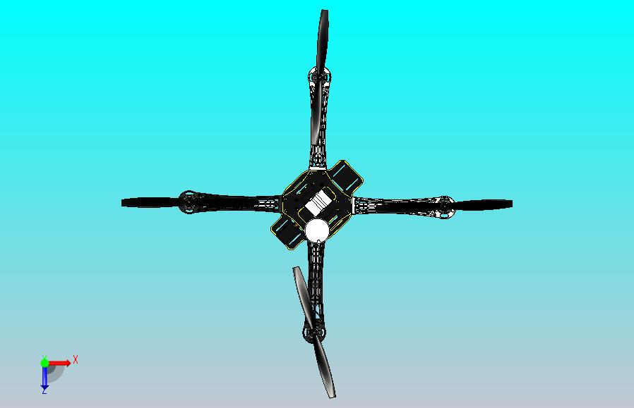 大疆DJI F450无人机框架3D图纸三维建模