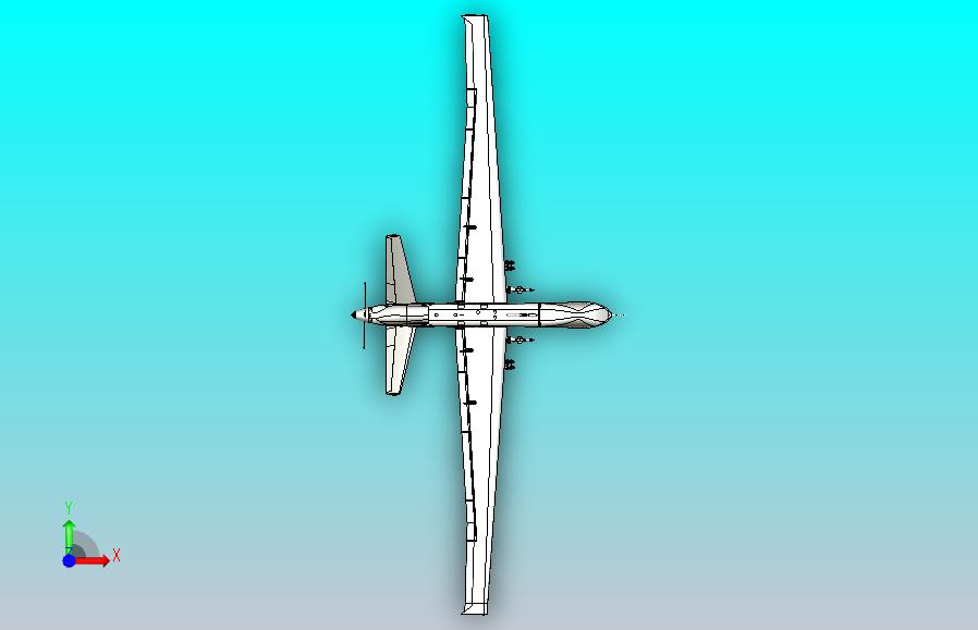 MQ-9无人机3D数模图纸