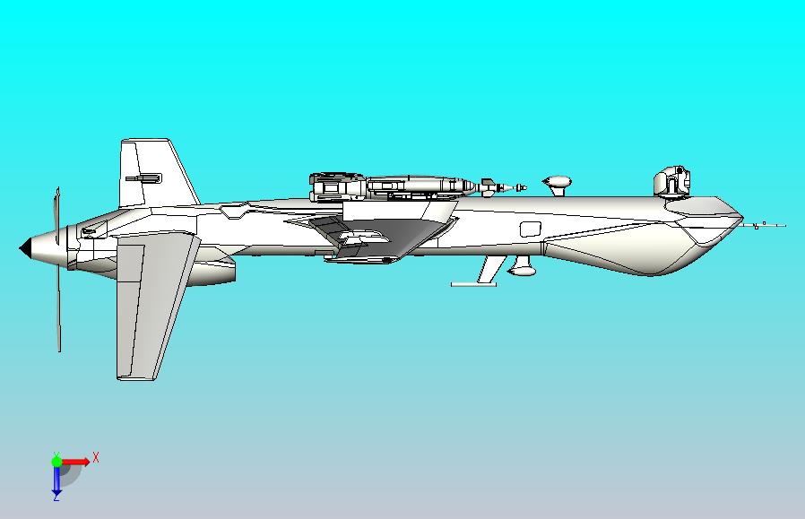 MQ-9无人机3D数模图纸
