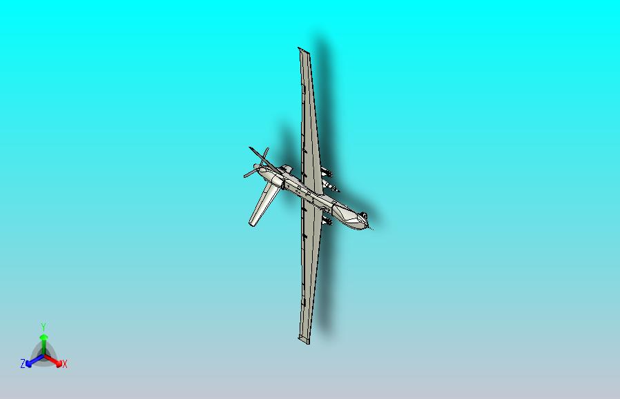 MQ-9无人机3D数模图纸