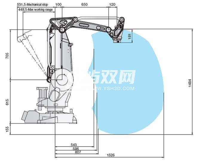 rb260-m2004四轴关节可运动码垛机器人