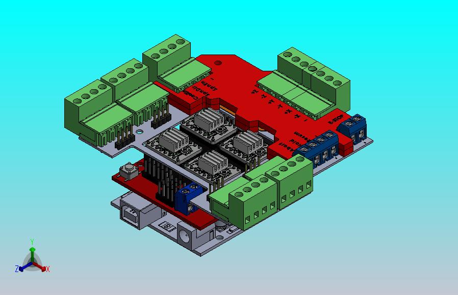CNC Shield v3的控制器终端适配器