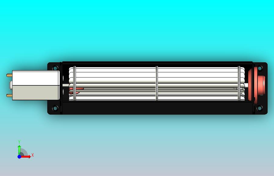微型横流风扇25120铝合金叶轮DC12V 0.06A碳刷强磁180电机
