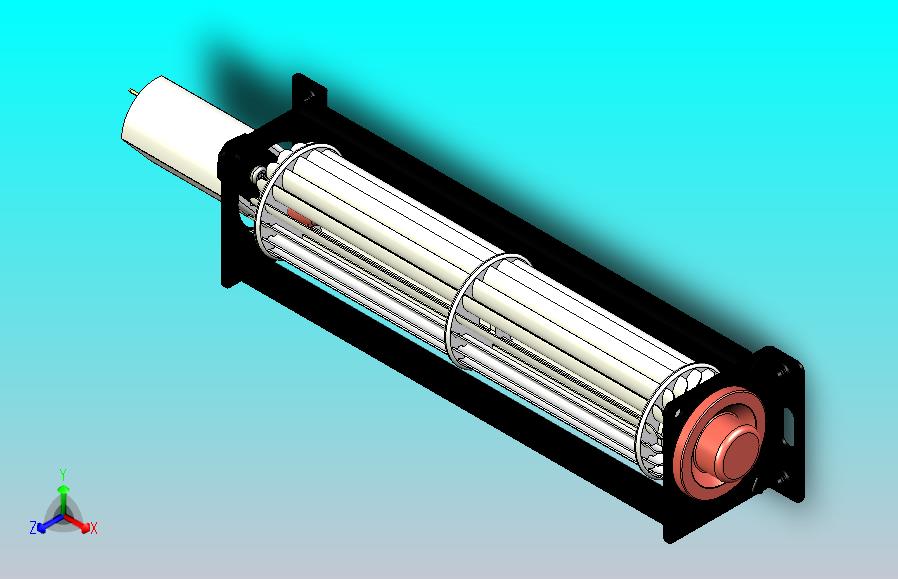 微型横流风扇25120铝合金叶轮DC12V 0.06A碳刷强磁180电机