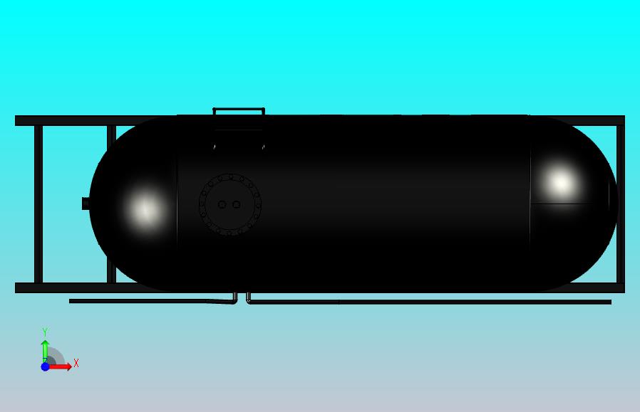 液化石油气储罐dim。540厘米长x 180厘米直径