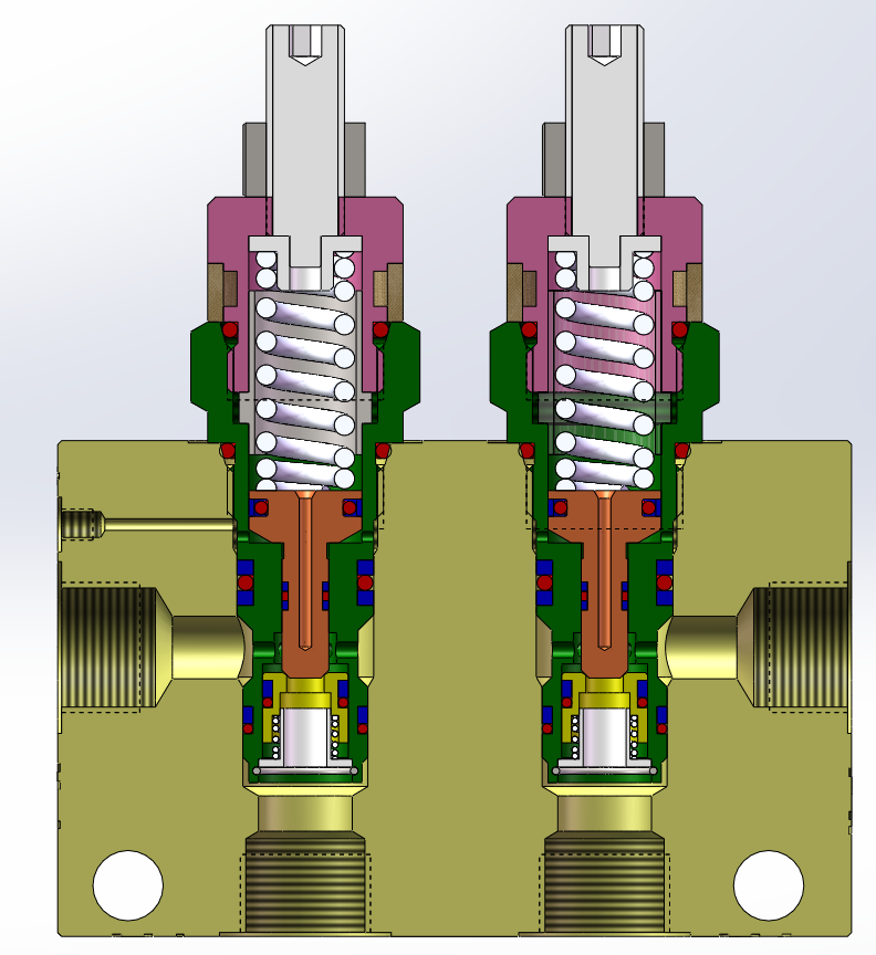 双向平衡阀设计（SW+CAD+说明书）