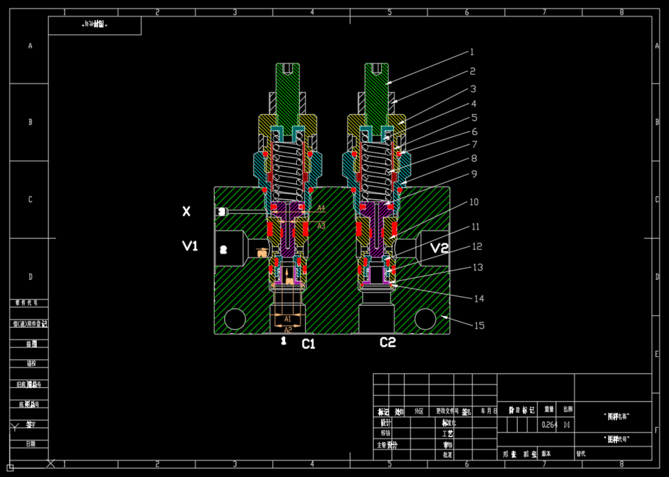 双向平衡阀设计（SW+CAD+说明书）