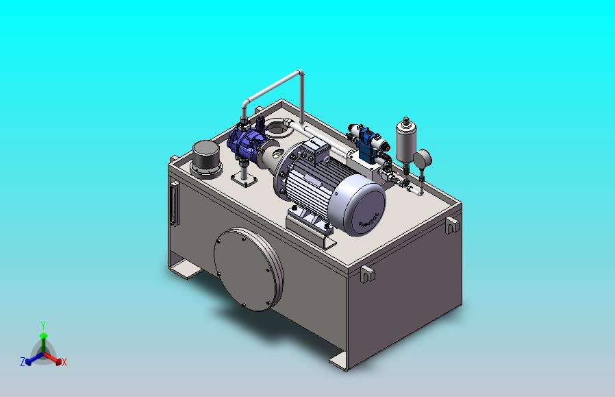 液压泵站设计（SW+CAD+说明书）