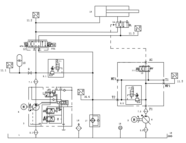 50MN卧式挤压机液压系统设计（SW+CAD+说明书）