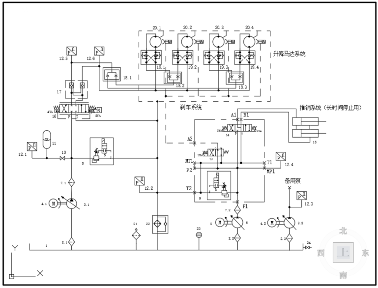 70m自升式海上平台液压升降系统设计（SW+CAD+说明书+开题+任务书）