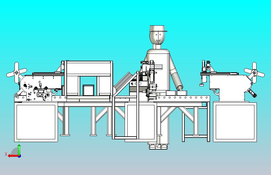 一款自动组装滚筒线3D图纸