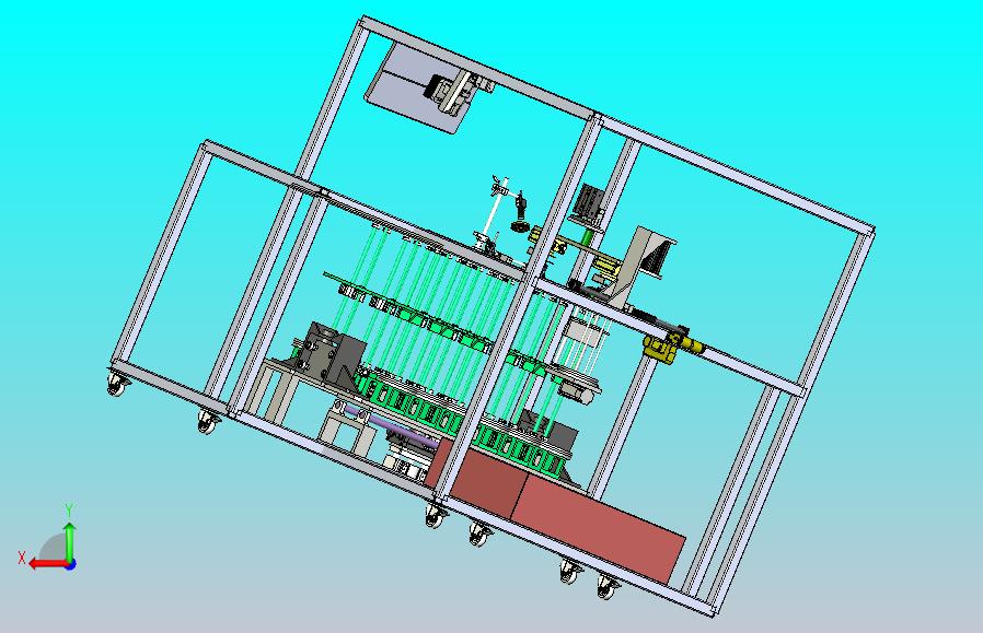 自动翘片压合机3D图纸