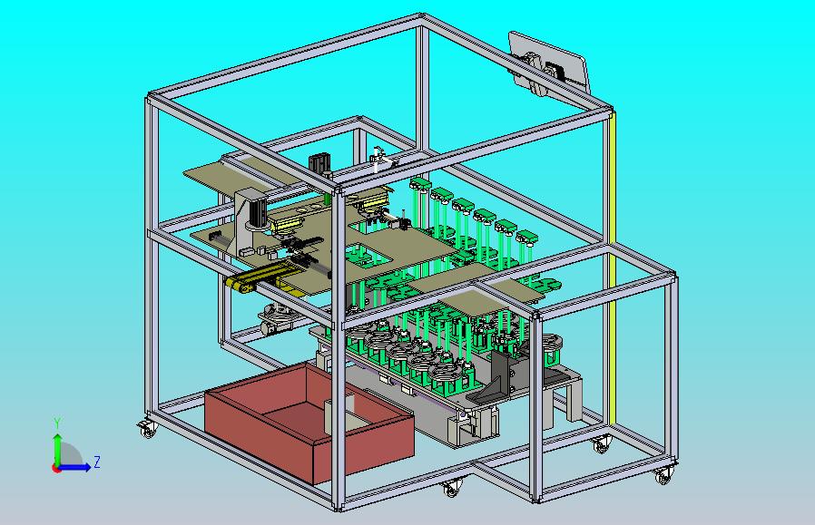 自动翘片压合机3D图纸