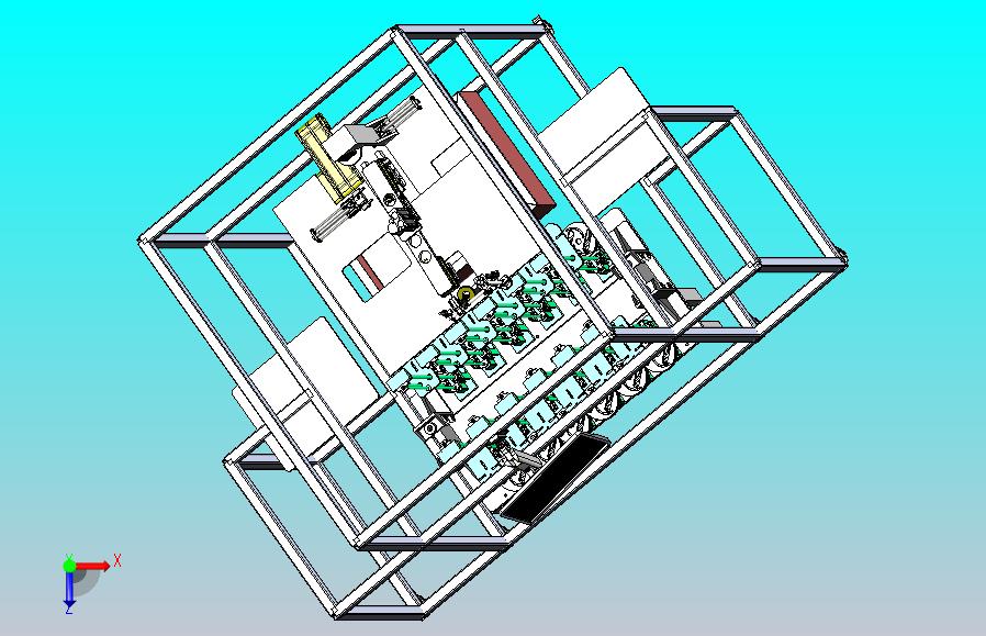 自动翘片压合机3D图纸