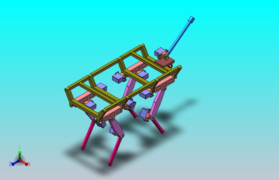 行走机器人主体建模SW2016