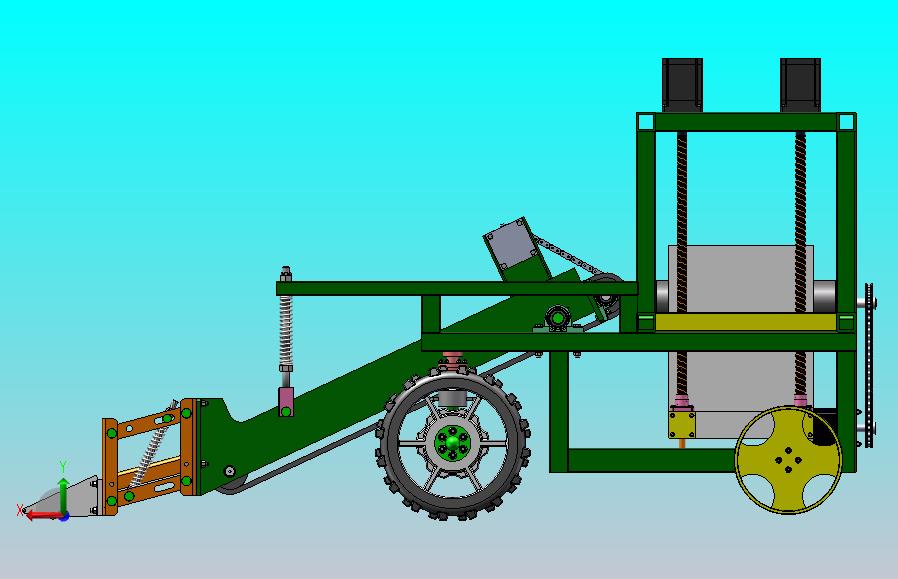 水稻盘育秧起苗机设计（SW+CAD+说明书）