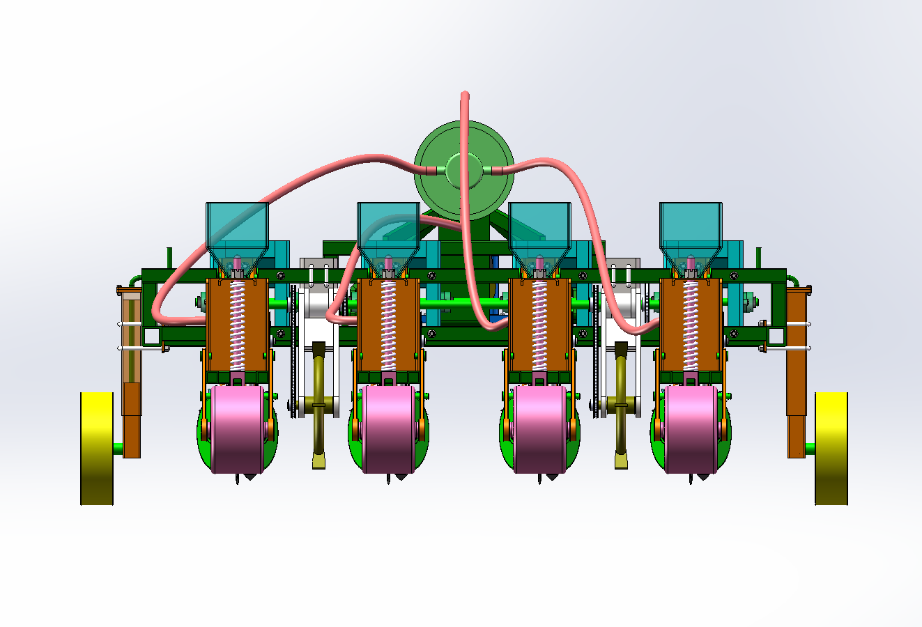 气吸式玉米精密播种施肥机（SW+CAD+说明书）
