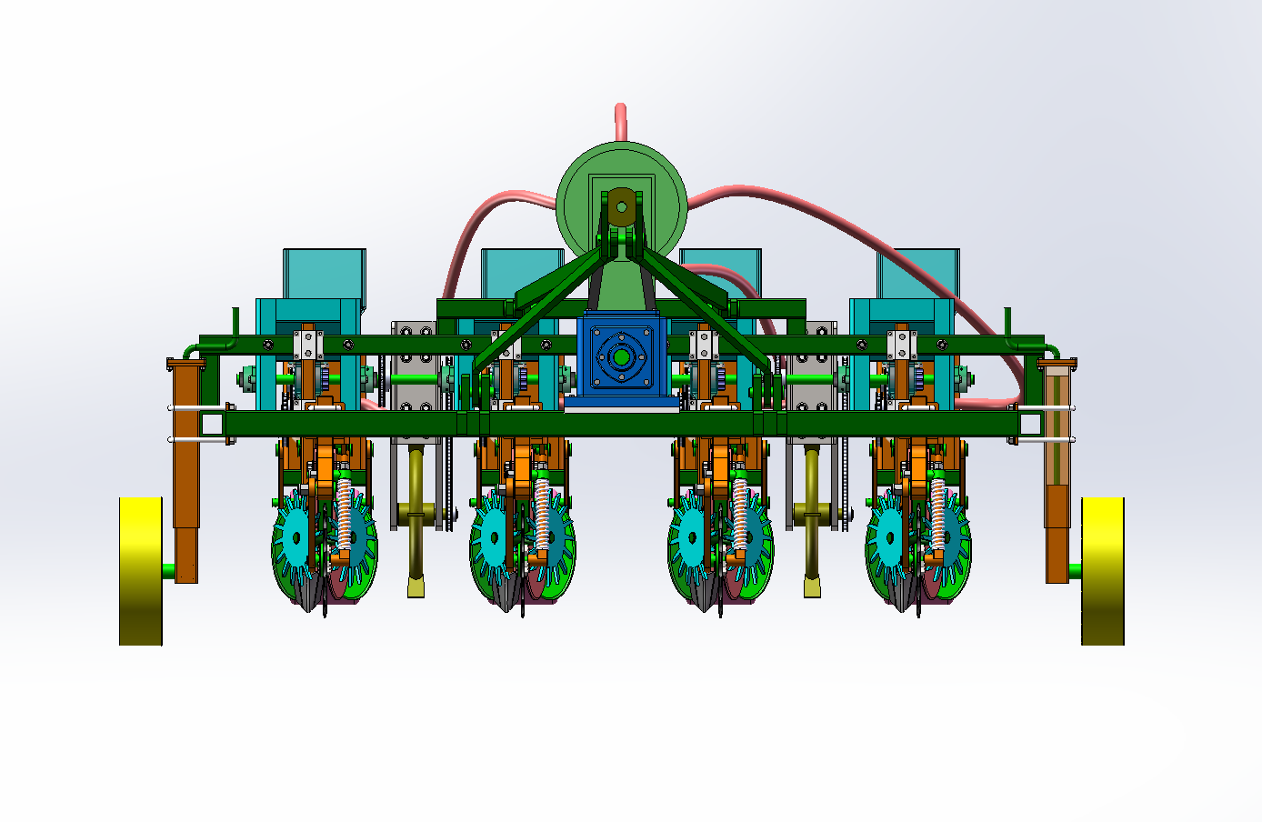 气吸式玉米精密播种施肥机（SW+CAD+说明书）